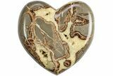 Polished Utah Septarian Heart - Beautiful Crystals #206494-1